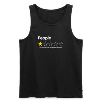 People – 1 Star Review | Nightmare - Men's Premium Organic Tank Top - black - Front - Michal (187cm)