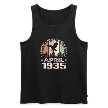 Incomparable since April 1935, 89th Anniversary - Men's Premium Organic Tank Top - black - Front - Michal (187cm)