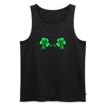 BH St Patricks Day Kleeblatt Bra Bikini - Männer Premium Bio Tank Top - Schwarz - Vorne - AI Model Male 178 light (178cm)