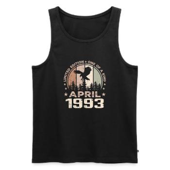 Unvergleichlich seit April 1993, 31. Jahrestag - Männer Premium Bio Tank Top - Schwarz - Vorne - Michal (187cm)
