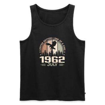 Incomparable since July 1962, 62nd Anniversary - Men's Premium Organic Tank Top - black - Front - Michal (187cm)