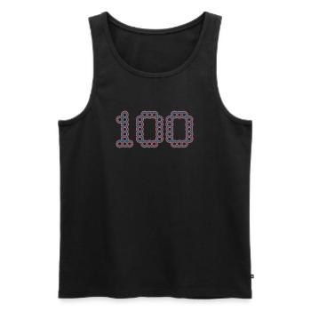 100. 100 JAHRE. 100-JÄHRIGES JUBILÄUM. GEBURTSTAG 100 - Männer Premium Bio Tank Top - Schwarz - Vorne - Michal (187cm)