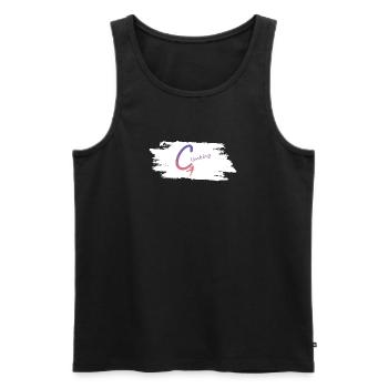 Climbing Logo Gradient - Men's Premium Organic Tank Top - black - Front - AI Model Male 178 light (178cm)