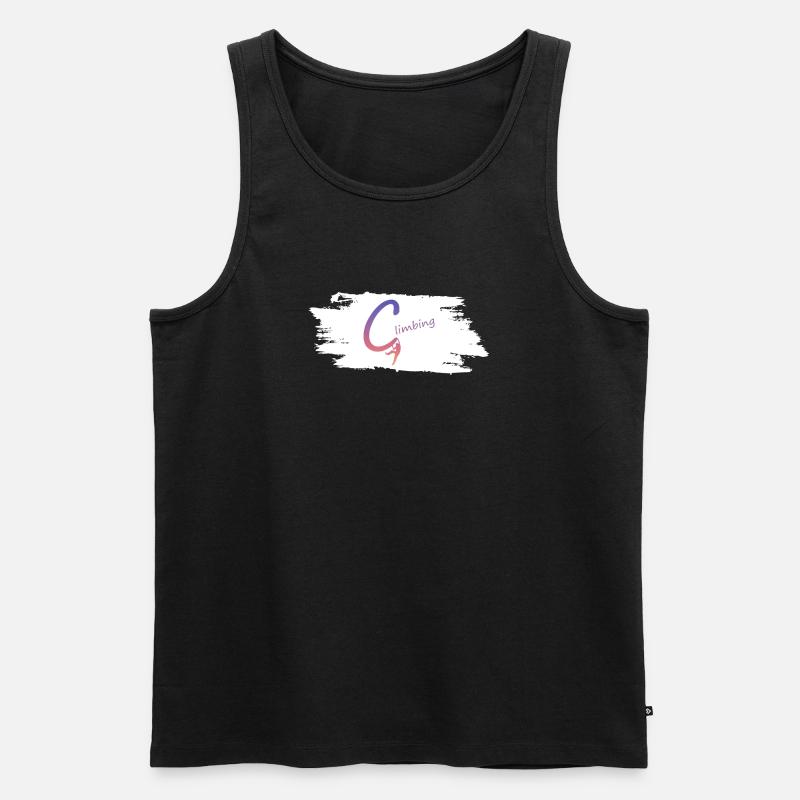 Kletterlogo Gradient - Männer Premium Bio Tank Top - Schwarz