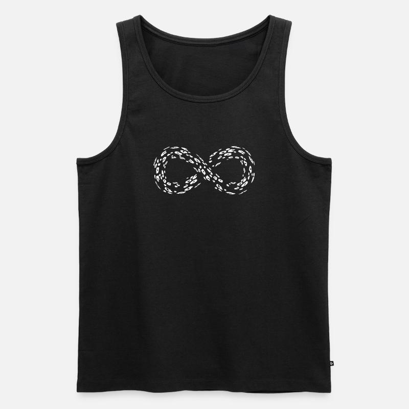 Leopard Infinity Loop - Men's Premium Organic Tank Top - black