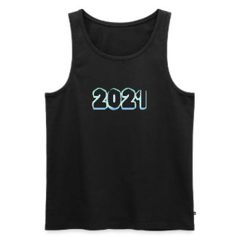 Eisblock 2021 - Männer Premium Bio Tank Top - Schwarz - Vorne - AI Model Male 178 light (178cm)