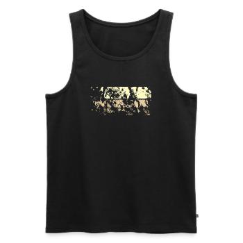 Background Abstract - Men's Premium Organic Tank Top - black - Front - Michal (187cm)