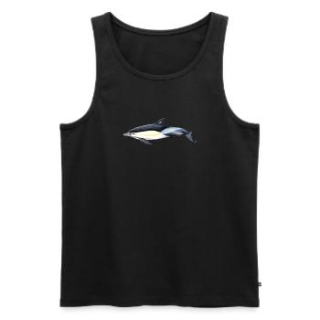 Dauphin commun - Dauphin commun - Delfin commun - Débardeur bio Premium Homme - noir - Devant - Michal (187cm)
