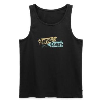 DarssCoast - Original Brand - Männer Premium Bio Tank Top - Schwarz - Vorne - AI Model Male 178 light (178cm)