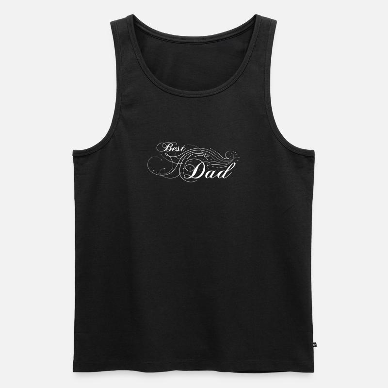 Best Dad verziert - Männer Premium Bio Tank Top - Schwarz