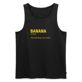 BANANA Banane - Männer Premium Bio Tank Top - Schwarz - Vorne - Michal (187cm)