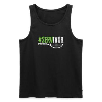 Tennis Player Servivor Lover Fun - Men's Premium Organic Tank Top - black - Front - Michal (187cm)