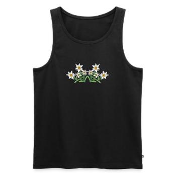 Edelweiss - Men's Premium Organic Tank Top - black - Front - AI Model Male 178 light (178cm)