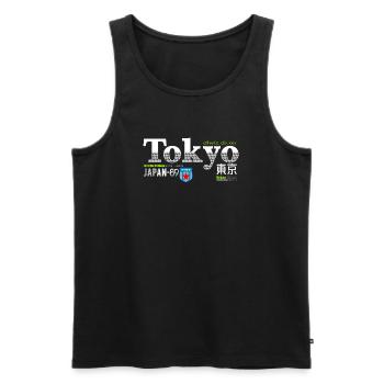 Tokyo Vintage Sport Denim - Männer Premium Bio Tank Top - Schwarz - Vorne - Michal (187cm)