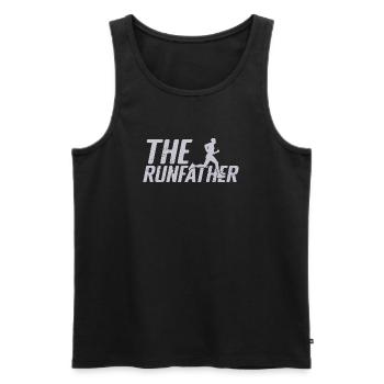 Marathonien The Runfather Running - Débardeur bio Premium Homme - noir - Devant - AI Model Male 178 light (178cm)