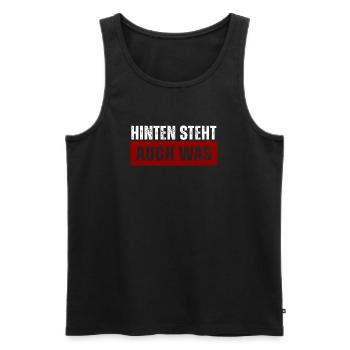 Hinten Steht Auch Was - Männer Premium Bio Tank Top - Schwarz - Vorne - AI Model Male 178 light (178cm)