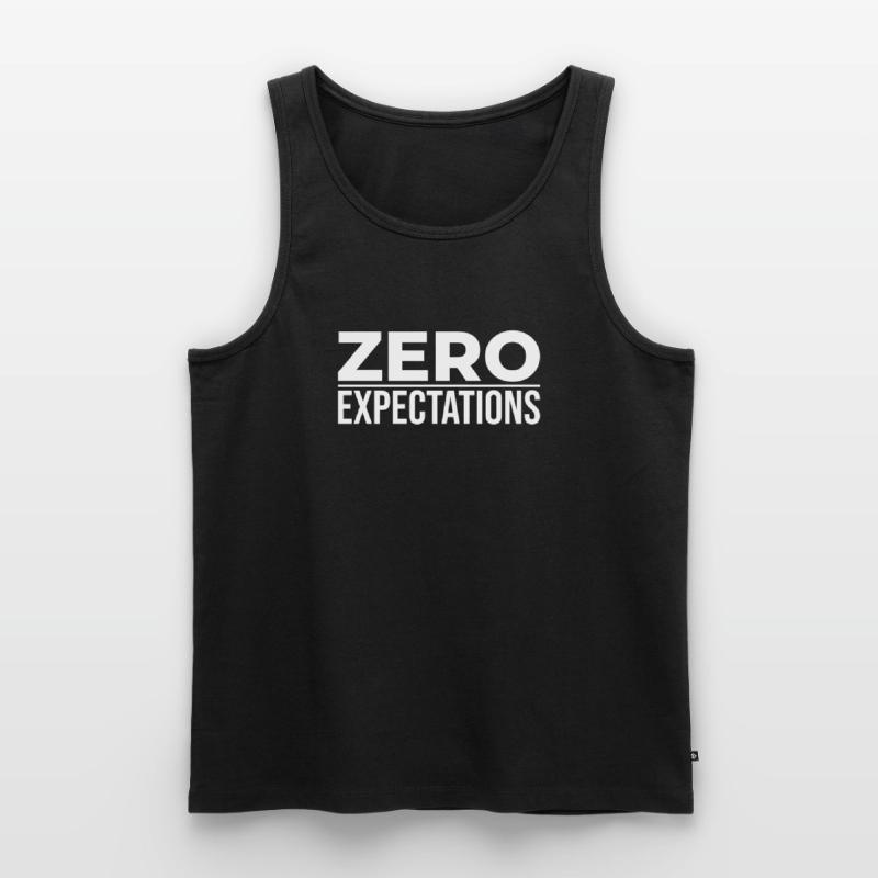 Zero Expectations – Minimal Statement Männer Premium Bio Tank Top
