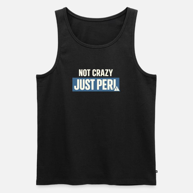 Perimenopause Humor Perimenopause - Männer Premium Bio Tank Top - Schwarz