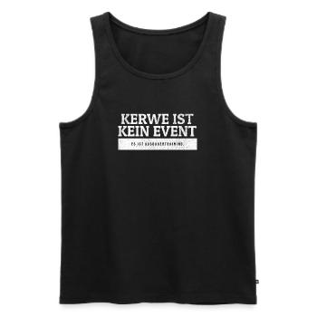 SARCASM - Kerwe is endurance training. - Men's Premium Organic Tank Top - black - Front - AI Model Male 178 light (178cm)