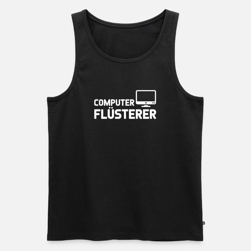 Pixel Computer Nebula Pattern - Men's Premium Organic Tank Top - black