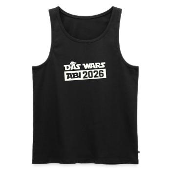 DAS WARS Abi 2026 - Männer Premium Bio Tank Top - Schwarz - Vorne - AI Model Male 178 light (178cm)