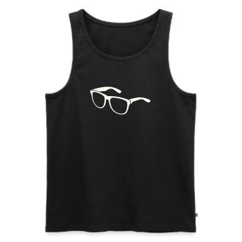 Sunglasses Silhouette Minimal Print - Men's Premium Organic Tank Top - black - Front - Michal (187cm)