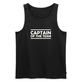 Capitaine de l’équipe - Débardeur bio Premium Homme - noir - Devant - Michal (187cm)