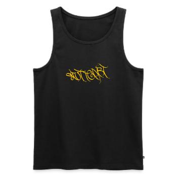 Le T-shirt ultime de Stuttgart - Débardeur bio Premium Homme - noir - Devant - Michal (187cm)