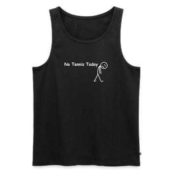 Pas de tennis aujourd’hui – joueur de tennis drôle - Débardeur bio Premium Homme - noir - Devant - Michal (187cm)