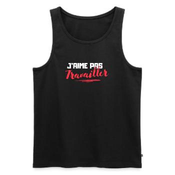 J'aime pas Travailler - Débardeur bio Premium Homme - noir - Devant - Michal (187cm)