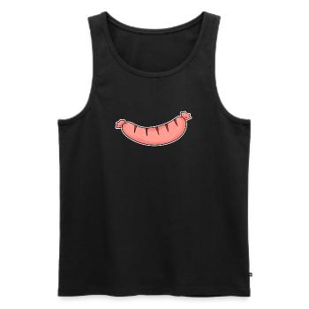 Wurst Motiv - Männer Premium Bio Tank Top - Schwarz - Vorne - AI Model Male 178 light (178cm)