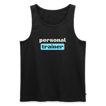 Personal Trainer Fitness Trainer - Men's Premium Organic Tank Top - black - Front - AI Model Male 178 light (178cm)