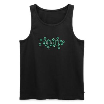 Geschenk für Lilou - Männer Premium Bio Tank Top - Schwarz - Vorne - Michal (187cm)
