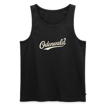 Odenwald Schriftzug Retro - Männer Premium Bio Tank Top - Schwarz - Vorne - Michal (187cm)