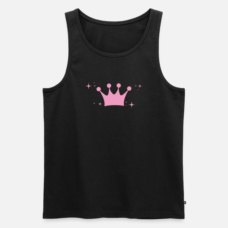 Krone - Geschenkidee - Sterne - Männer Premium Bio Tank Top - Schwarz