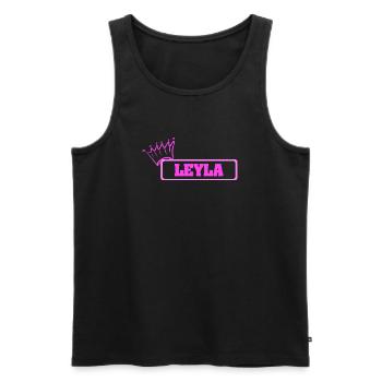 Geschenk für Leyla - Männer Premium Bio Tank Top - Schwarz - Vorne - AI Model Male 178 light (178cm)