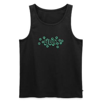 Funny Lilly - Men's Premium Organic Tank Top - black - Front - AI Model Male 178 light (178cm)