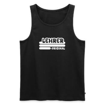 Spruch Lehrer - Männer Premium Bio Tank Top - Schwarz - Vorne - AI Model Male 178 light (178cm)