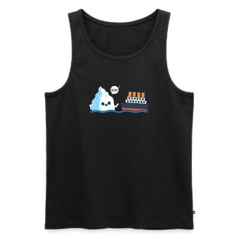 Titanic Funny Titanic und I-ceberg Boop Parodie - Männer Premium Bio Tank Top - Schwarz - Vorne - Michal (187cm)