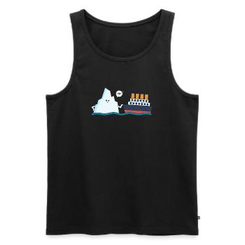 Titanic Funny Titanic und I-ceberg Poke Parodie - Männer Premium Bio Tank Top - Schwarz - Vorne - AI Model Male 178 light (178cm)