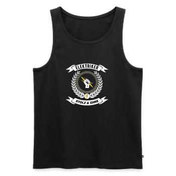 ELEKTRIKER - Stolz und Ehre III - Männer Premium Bio Tank Top - Schwarz - Vorne - AI Model Male 178 light (178cm)