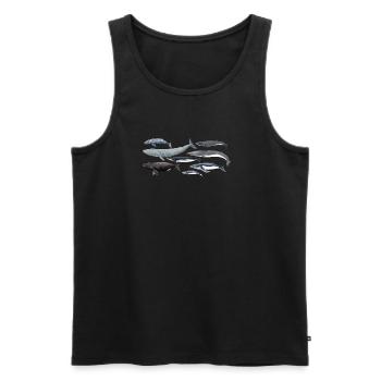 Wale - Wale - Baleines - Mysticeti - Männer Premium Bio Tank Top - Schwarz - Vorne - Michal (187cm)