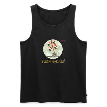 Snow globe "Buon Natale!" - Men's Premium Organic Tank Top - black - Front - AI Model Male 178 light (178cm)