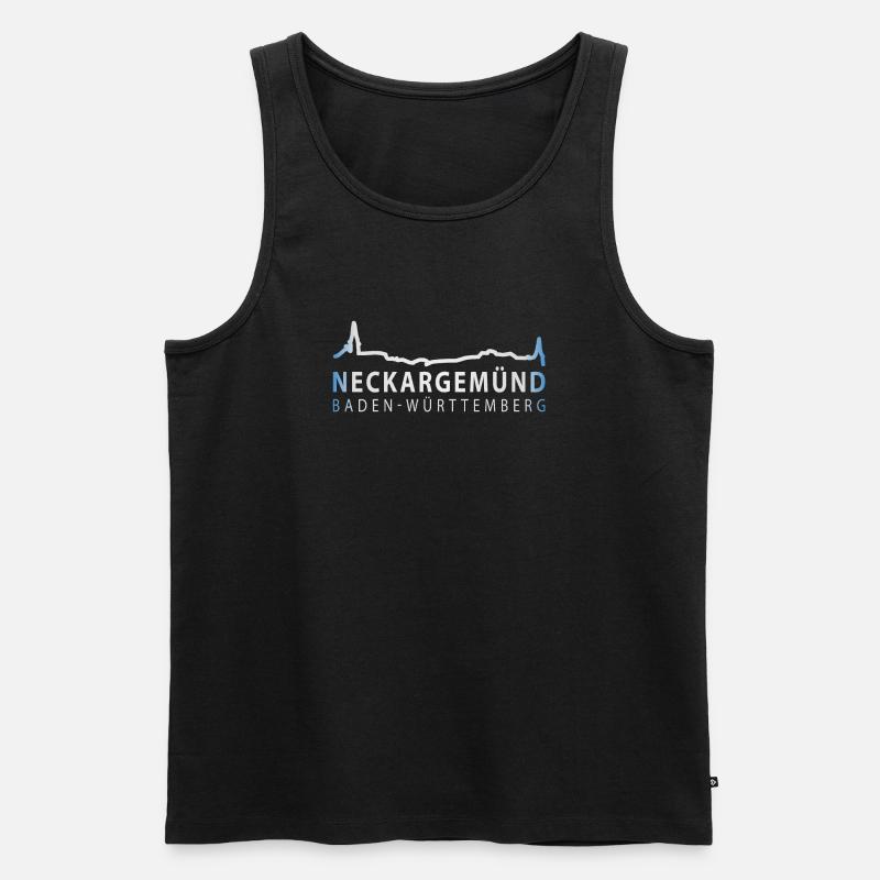 Neckargemünd - Silhouette - Männer Premium Bio Tank Top - Schwarz