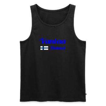 Vantaa Finnland Drucken - Männer Premium Bio Tank Top - Schwarz - Vorne - AI Model Male 178 light (178cm)