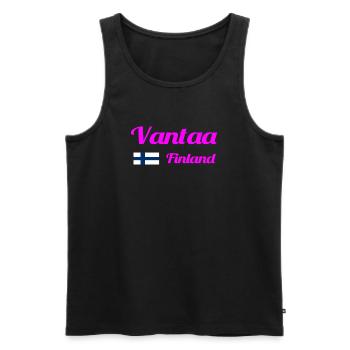 Vantaa Finnland Drucken - Männer Premium Bio Tank Top - Schwarz - Vorne - AI Model Male 178 light (178cm)