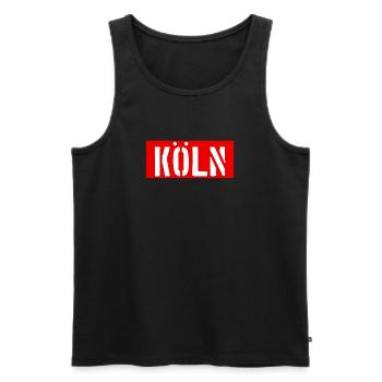 Cologne - Cologne - Rhine - Men's Premium Organic Tank Top - black - Front - AI Model Male 178 light (178cm)