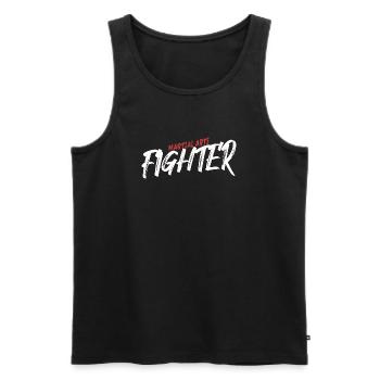 MMA de combat d’arts martiaux - Débardeur bio Premium Homme - noir - Devant - AI Model Male 178 light (178cm)