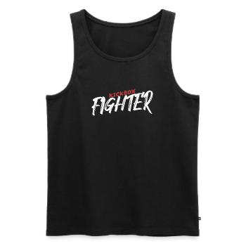 Maillot de combattant de kickboxing - Débardeur bio Premium Homme - noir - Devant - Michal (187cm)