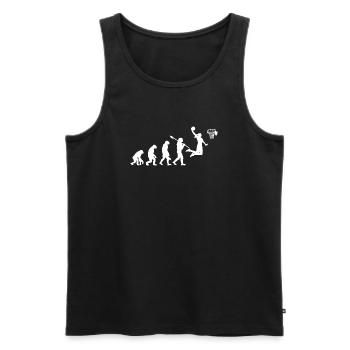 Evolution of Basketball Female Athlete Player - Men's Premium Organic Tank Top - black - Front - AI Model Male 178 light (178cm)